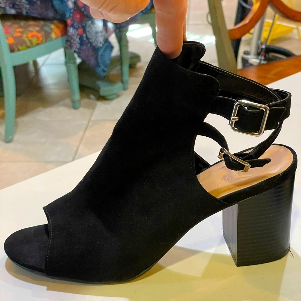 Suede Ankle Boot/ Sandals